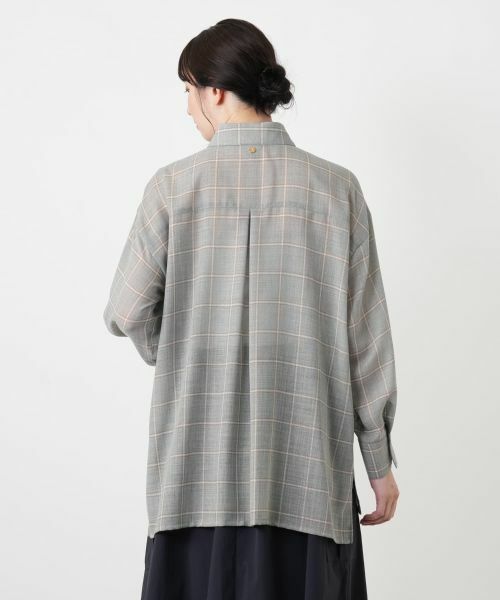 Leilian / レリアン シャツ・ブラウス | チェック柄ドロップショルダーブラウス【Leilian WHITE LABEL】 | 詳細6