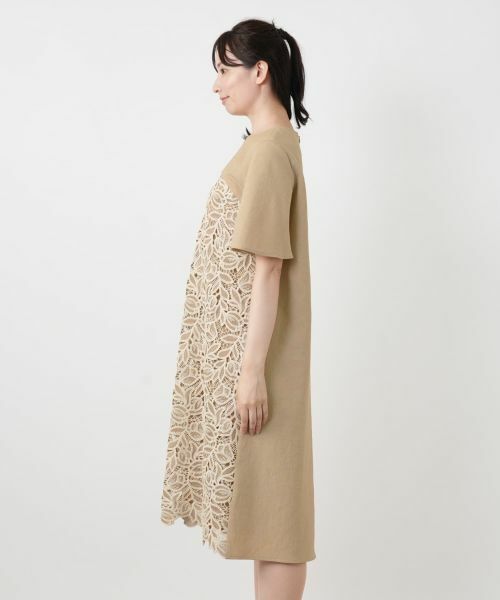 Leilian / レリアン ドレス | レース切替サックワンピース【Leilian WHITE LABEL】 | 詳細11