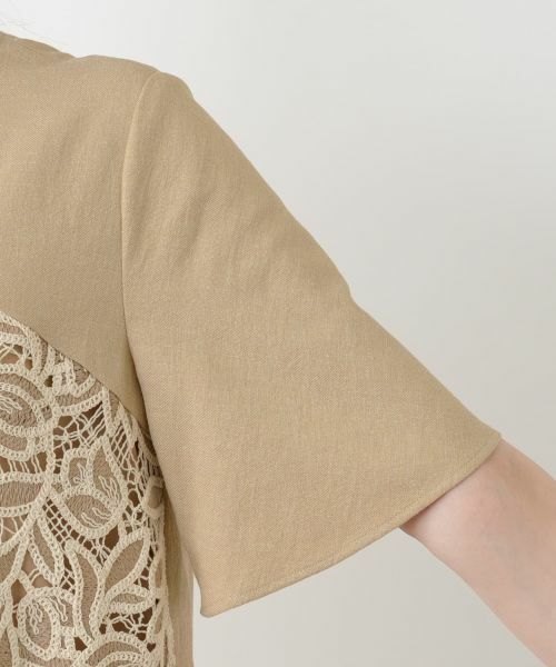 Leilian / レリアン ドレス | レース切替サックワンピース【Leilian WHITE LABEL】 | 詳細15