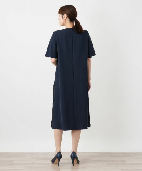 Leilian / レリアン ドレス | レース切替サックワンピース【Leilian WHITE LABEL】 | 詳細3