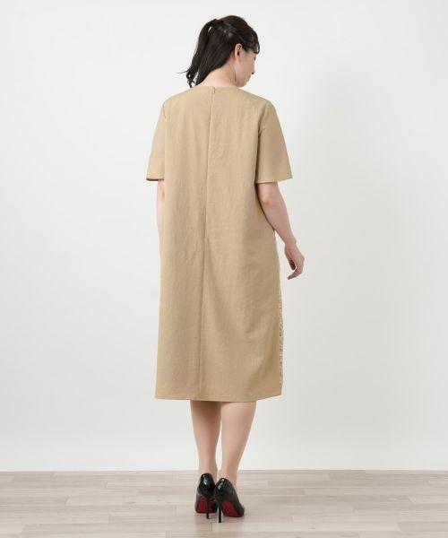 Leilian / レリアン ドレス | レース切替サックワンピース【Leilian WHITE LABEL】 | 詳細9