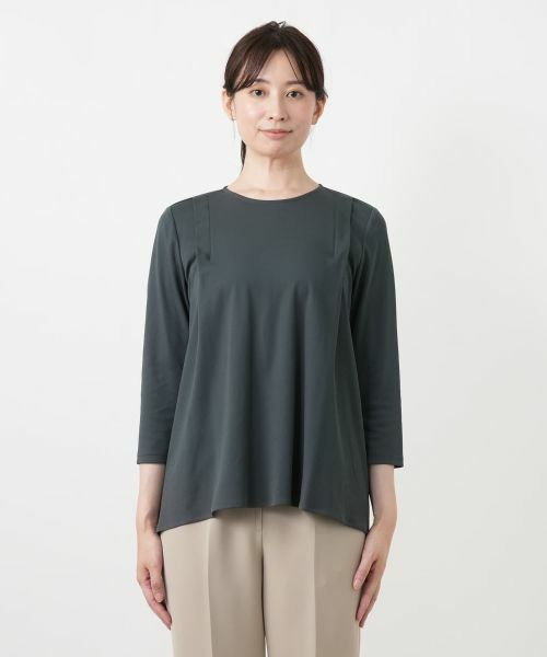 Leilian / レリアン カットソー | 七分袖タックカットソー【Leilian WHITE LABEL】 | 詳細10