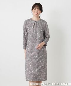 Leilian / レリアン ドレス | ペイズリー柄七分袖ワンピース【Leilian WHITE LABEL】