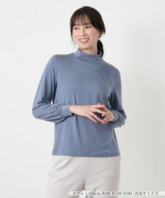 Leilian / レリアン カットソー | 刺繍ハイネックカットソー【Leilian WHITE LABEL】