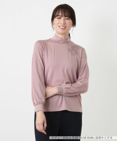 Leilian / レリアン カットソー | 刺繍ハイネックカットソー【Leilian WHITE LABEL】