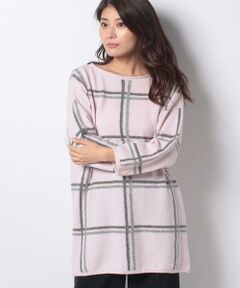 ＊＊Leilian__ / レリアン ニット・セーター | チェック柄ワイドニットプルオーバー