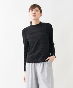 ＊＊Leilian__ / レリアン カットソー | レース切替カットソー