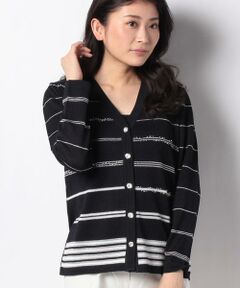 ＊＊Leilian__ / レリアン カーディガン・ボレロ | ラメボーダーカーディガン