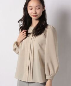 ＊＊Leilian__ / レリアン シャツ・ブラウス | タックプリーツノーカラーブラウス