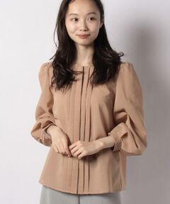 ＊＊Leilian__ / レリアン シャツ・ブラウス | タックプリーツノーカラーブラウス