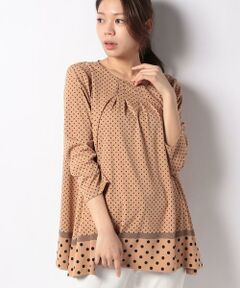 ＊＊Leilian__ / レリアン シャツ・ブラウス | ドット柄チュニックブラウス