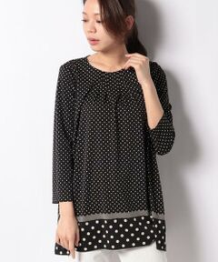 ＊＊Leilian__ / レリアン シャツ・ブラウス | ドット柄チュニックブラウス