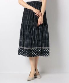 ＊＊Leilian__ / レリアン ミニ・ひざ丈スカート | ドット柄プリ－ツスカ－ト