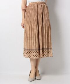＊＊Leilian__ / レリアン ミニ・ひざ丈スカート | ドット柄プリ－ツスカ－ト