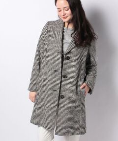 ＊＊Leilian__ / レリアン ステンカラーコート | 千鳥格子テーラーカラーコ－ト
