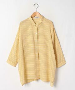 ＊＊Leilian__ / レリアン シャツ・ブラウス | ボーダー柄コットンブラウス