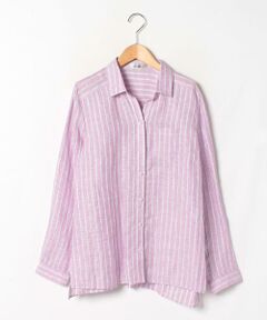 ＊＊Leilian__ / レリアン シャツ・ブラウス | 麻ストライプシャツ