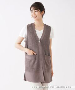Vネックニットベスト
