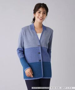 ＊＊Leilian__ / レリアン その他アウター | 編地切替ニットジャケット