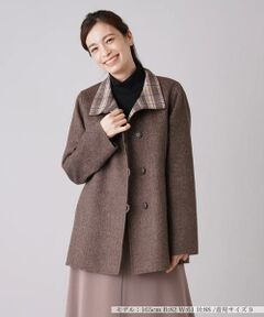 ＊＊Leilian__ / レリアン その他アウター | カシミヤチェック切替リバーコート