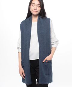 ＊＊Leilian__ / レリアン ベスト | カシミヤショールカラーベスト