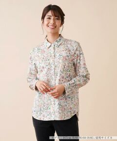 ＊＊Leilian__ / レリアン シャツ・ブラウス | フラワー柄ショートカラーブラウス