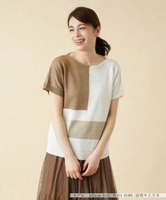 ＊＊Leilian__ / レリアン ニット・セーター | カラーブロッククルーネックニット