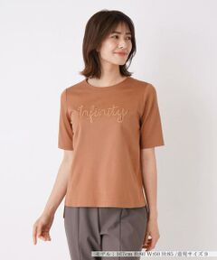＊＊Leilian__ / レリアン カットソー | ロゴ刺繍Tシャツ