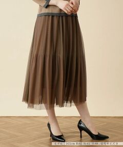 ＊＊Leilian__ / レリアン ミニ・ひざ丈スカート | チュールフレアスカート