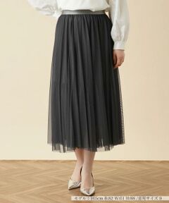 ＊＊Leilian__ / レリアン ミニ・ひざ丈スカート | チュールフレアスカート