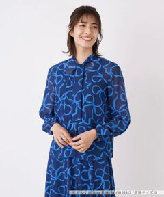 ＊＊Leilian__ / レリアン シャツ・ブラウス | リボン柄ボウタイブラウス