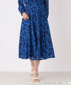 ＊＊Leilian__ / レリアン ミニ・ひざ丈スカート | リボン柄フレアスカート