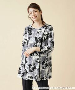 ＊＊Leilian__ / レリアン シャツ・ブラウス | プリントチュニック丈ブラウス