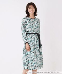 ＊＊Leilian__ / レリアン ミニ丈・ひざ丈ワンピース | 洗えるレオパード柄ワンピース