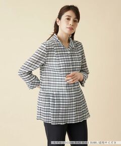 ＊＊Leilian__ / レリアン シャツ・ブラウス | チェックペプラムブラウス