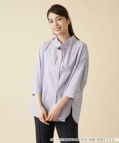 ＊＊Leilian__ / レリアン シャツ・ブラウス | フリルカラーストライプブラウス