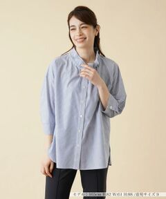 ＊＊Leilian__ / レリアン シャツ・ブラウス | フリルカラーストライプブラウス