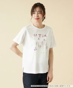 ＊＊Leilian__ / レリアン カットソー | フラワープリントTシャツ
