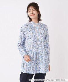 ＊＊Leilian__ / レリアン シャツ・ブラウス | ピンタックフラワー柄ブラウス