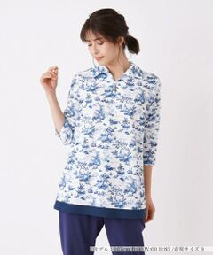 ＊＊Leilian__ / レリアン カットソー | プリント襟付きカットソー