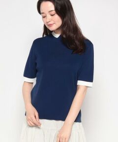 ＊＊Leilian__ / レリアン ニット・セーター | クレリック切替ニットプルオーバー