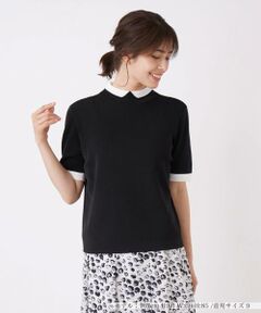 ＊＊Leilian__ / レリアン ニット・セーター | クレリック切替ニットプルオーバー