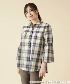 ＊＊Leilian__ / レリアン シャツ・ブラウス | チェックチュニックブラウス