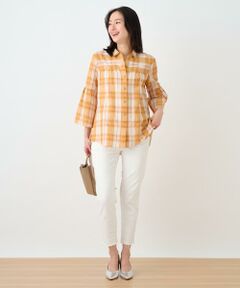 ＊＊Leilian__ / レリアン シャツ・ブラウス | チェックチュニックブラウス