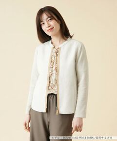 ＊＊Leilian__ / レリアン その他アウター | 異素材切替ジップジャケット