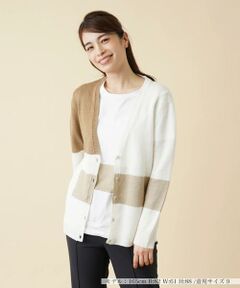 ＊＊Leilian__ / レリアン カーディガン・ボレロ | カラーブロックVネックカーディガン