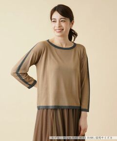 ＊＊Leilian__ / レリアン ニット・セーター | 配色ラインクルーネックニット