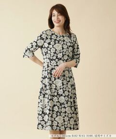 ＊＊Leilian__ / レリアン ミニ丈・ひざ丈ワンピース | フラワープリントワンピース