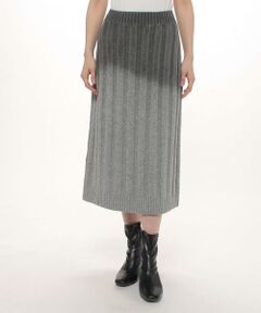 ＊＊Leilian__ / レリアン ミニ・ひざ丈スカート | ワイドリブミモレ丈ニットスカート