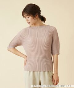 ＊＊Leilian__ / レリアン ニット・セーター | プリーツ五分袖カットソー